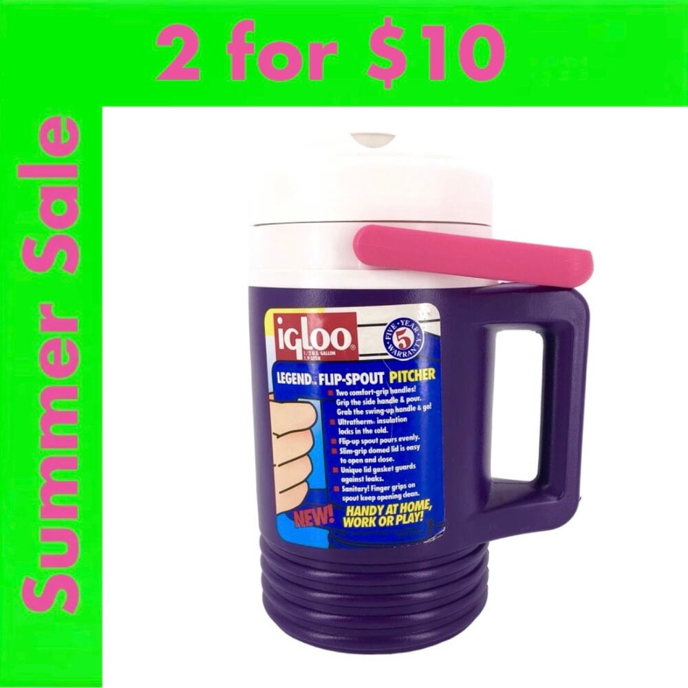90s Igloo Legend Flip Spout Pitcher 1990s vintage SALE